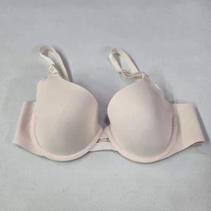 Warners Women Bra 34B Light Pink Lightly Lined T Shirt Underwired Strap - Picture 1 of 6