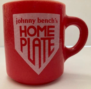 RAR! Johnny Bench's Home Teller Restaurant Kaffeetasse Becher Cincinnati Reds 70er - Bild 1 von 7