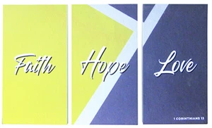 Hanging Picture Plaque "FAITH, HOPE, LOVE" - PR16-49 - Picture 1 of 1
