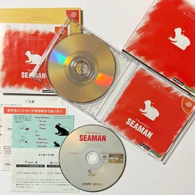 Dreamcast Christmas Seaman w/Sticker DC SEGA Sea Man Simulation Game Japan JP - Image 1 of 4