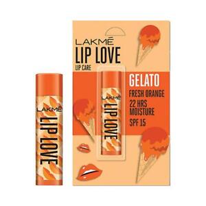 Lakmé Lip Love Gelato Chapstick, Moisturizing Lip Balm Spf 15 Fresh Orange 4.5g