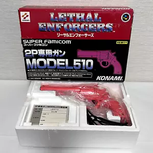 KONAMI Super Famicom Guncon Lethal Enforcers 2P Ray Gun Model 510 Japan SFC SNES - Picture 1 of 10