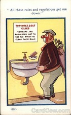 Cleaning Your Golf Balls C. Richter Antique Postcard Vintage Post Card