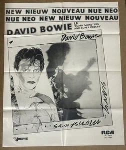David Bowie Joepie Magazine Poster Scary Monsters & Super Creeps RCA Promo 1980 - Picture 1 of 19