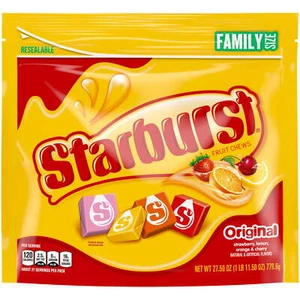 Starburst Original Fruit Chews Gummy Candy Family Size - 27.5 oz Bag - Picture 1 of 9