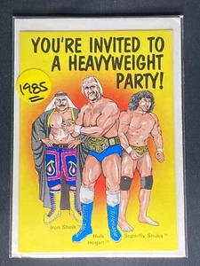 1985 TitanSports WWF, Vintage Birthday Invitation (Hulk Hogan etc) - Bild 1 von 1