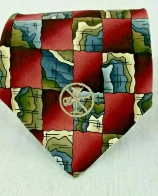 Gravata masculina vermelha Stonehenge LTD coleção coquetel feita nos EUA masculina - Imagem 1 de 4