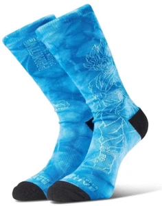 Primitive Skate Men's X Dragon Ball Super Z Goku Tie Dye Washed Anime Crew Socks - Picture 1 of 3