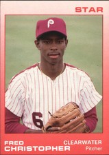 1988 Clearwater Phillies Star #7 Fred Christopher