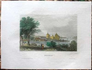 Impresión Meyer 1839 Castillo Gripsholm, Suecia, #21 - Imagen 1 de 1