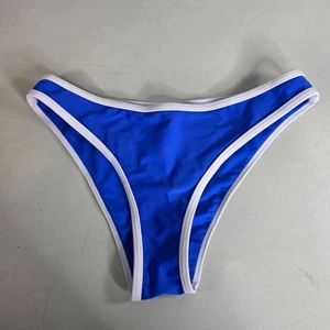 Shein Blue Cheeky Bikini Bottom Size Small Sexy Swimwear Low Rise Beachwear - Picture 1 of 3