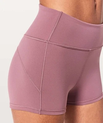 Pantalón Corto Lululemon Mujer Talla 4 En Movimiento *Everlux 2.5" Figura Rosa Malva Sólida Foto 1 de 4