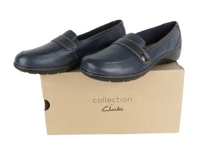 Clarks Cora Daisy Zapatos Mujer 12 Doce Mocasines Sin Cordones Azul Marino - Imagen 1 de 7