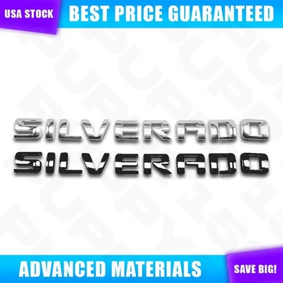 1x Side Door Letter Nameplate Emblem For 2007-2018 Silverado 1500 Rear Turck Box Foto 1 de 4