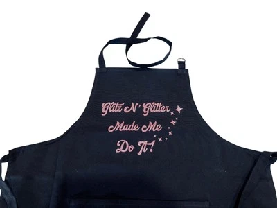 Adult (L) 28" x 32" Personalized Glitz N' Glitter Apron - Image 1 of 4