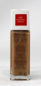 Revlon Nearly Naked Liquid Makeup SPF 20,180 Medium Beige 1 Ounce - Picture 1 of 1
