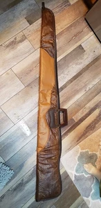 Vintage Kolpin Gun Soft Bag Carry Case Faux Leather Made USA Sz 50-52” Tan Brown - Picture 1 of 13