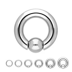 Treuheld® - Piercing Klemmkugel Ring - Spring Ball Clip In - BCR - Dick (6661) - Picture 1 of 112
