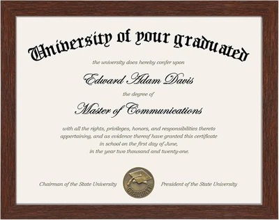 Marco de Certificado con Plexiglás Transparente, 8.5 por 11 Imagen Diploma Documento D... Foto 1 de 4