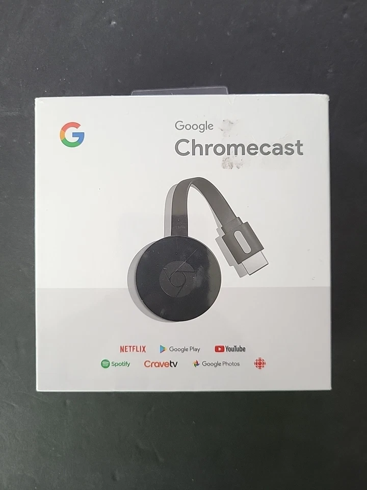 Google Chromecast (2nd Generation) HD Media Streamer Black FACTORY SEALED - Image 1 of 4