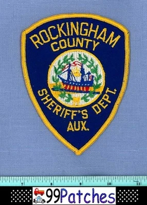 ROCKINGHAM COUNTY SHERIFF AUXILIARY (Old Vintage) NEW HAMPSHIRE Police Patch 8H Foto 1 de 2