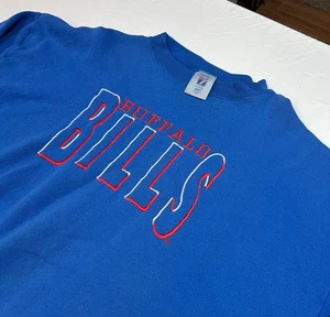 Vintage 90s Buffalo Bills Sweatshirt Size XXL - Blue - Logo 7 Heavy Weight - Picture 1 of 5