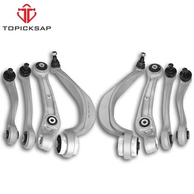 8pcs Front Upper & Lower Control Arm Kit 4H0407505E For 09-18 Audi A8 Quattro S8 - Image 1 of 4