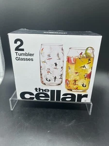 Neu The Cellar Holiday Tumbler Gläser, 2er Set, erstellt für Macy's - Bild 1 von 10