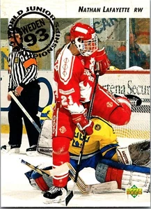 1992-93 Upper Deck - World Juniors Championships #588 Nathan LaFayette (RC) - Picture 1 of 2