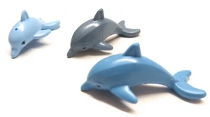 3x Three Lego Three Blue Colors Dolphin Friends Figure Minifigure 100% Real Lego - Picture 1 of 4