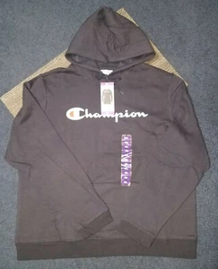 Champion Hoodie Herren Gr. XXL Navy "Champion" Quer Brust Oversized NEU Unisex - Bild 1 von 3