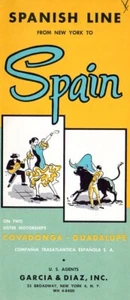 1962 Spanish Line COVADONGA + GUADALUPE Services, Interiors + Deck Plan Brochure - Picture 1 of 4