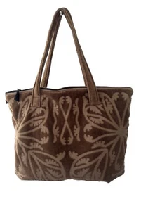 Harmony Cotton Tote Beach Overnight Bag Brown Cimarron 45x65cm - Picture 1 of 7
