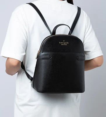 KATE SPADE Нью-Йорк STACI купол кожаный рюкзак наплечная сумка сумочка $359 черный - Изображение 1 из 4