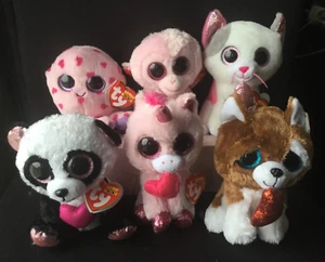 W-F-L TY Día de San Valentín Beanie Boos Glubschi selección peluche amor Boo ́s - Imagen 1 de 35