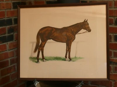 RARE Artist Proof ALSAB RACE HORSE Edward Leigh Chase Grandfather Chevy Chase    - Image 1 of 4