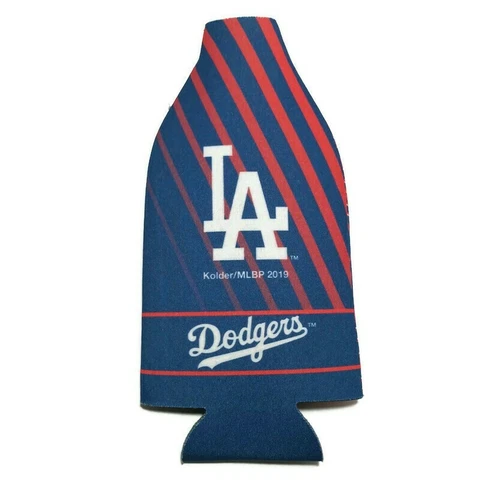 MLB LA Dodgers Zip Up Bottle Kolder Coozie Koozie Insulated Beer Bottle Holder Cover