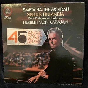 SMETANA Moldau SIBELIUS Finlandia KARAJAN - ANGEL SONIC SERIES 45-RPM QUAD ST LP - Picture 1 of 4