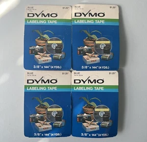 Dymo Labeling Tape Blue 3/8" x 144" Lot of 4 | 7291-06 Embossing Tape Magazine - Picture 1 of 2