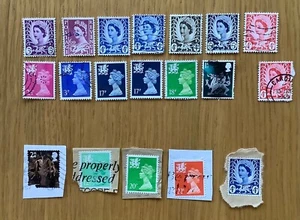 Selection of used Wales QEII definitive stamps - Picture 1 of 1