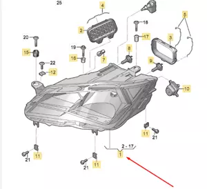 Faro delantero derecho SEAT ATECA KH7 577941006A RHD NUEVO GENUINO - Imagen 1 de 2