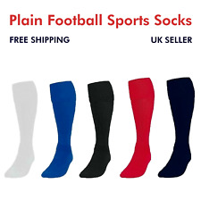 Plain Football Sports Socks for Men, Boys, and Kids - Soccer, Hockey, PE - UK