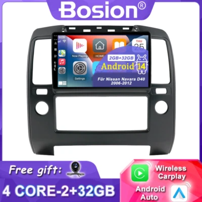 Für Nissan Navara D40 2006-2012 Navigation Autoradio Android 14 CarPlay GPS WIFI - Bild 1 von 4