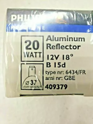 Replacement Philips 6434FR GBE 20W 12V Spot 18° Halotone Frosted  340026 - Image 1 of 4