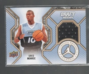 GREG MONROE 2009-10 UPPER DECK DRAFT EDITION JORDAN BRAND ROOKIE JERSEY #JC-GM - Picture 1 of 1
