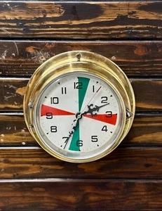 Original Benora Electro Quartz Movement Antique Marine Ship Wall Clock - Germany - Picture 1 of 11