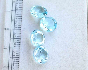 13.30 Ct Natural Sky Blue Topaz Round Cut Loose Gemstones Wholesale Lot - Picture 1 of 3