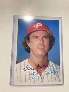 Steve Carlton signed 1981 Topps 5x7 Glossy Philadelphia Phillies HOF autograph - Picture 1 of 2
