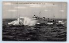 Bath Maine Bath Iron Works U.S. Coast Guard Patrol Boats Postcard C.1940 Creased