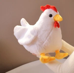 White Rooster Chicken Bird 12" Stuffed Animal Plush Toys Toddler Doll Kids Gifts - Picture 1 of 8